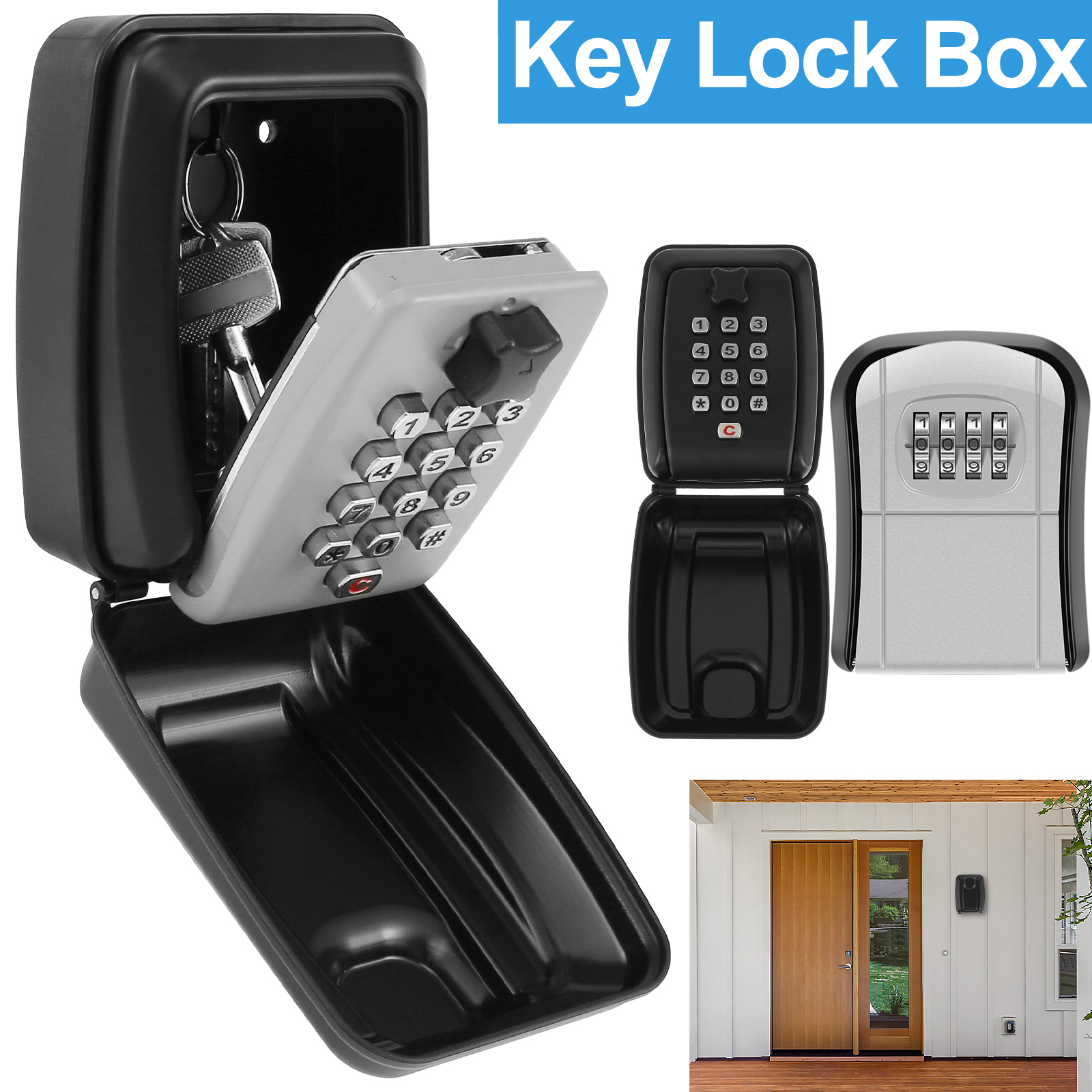 Home Security News - Key Lock Box Wall-Mount Secret Code