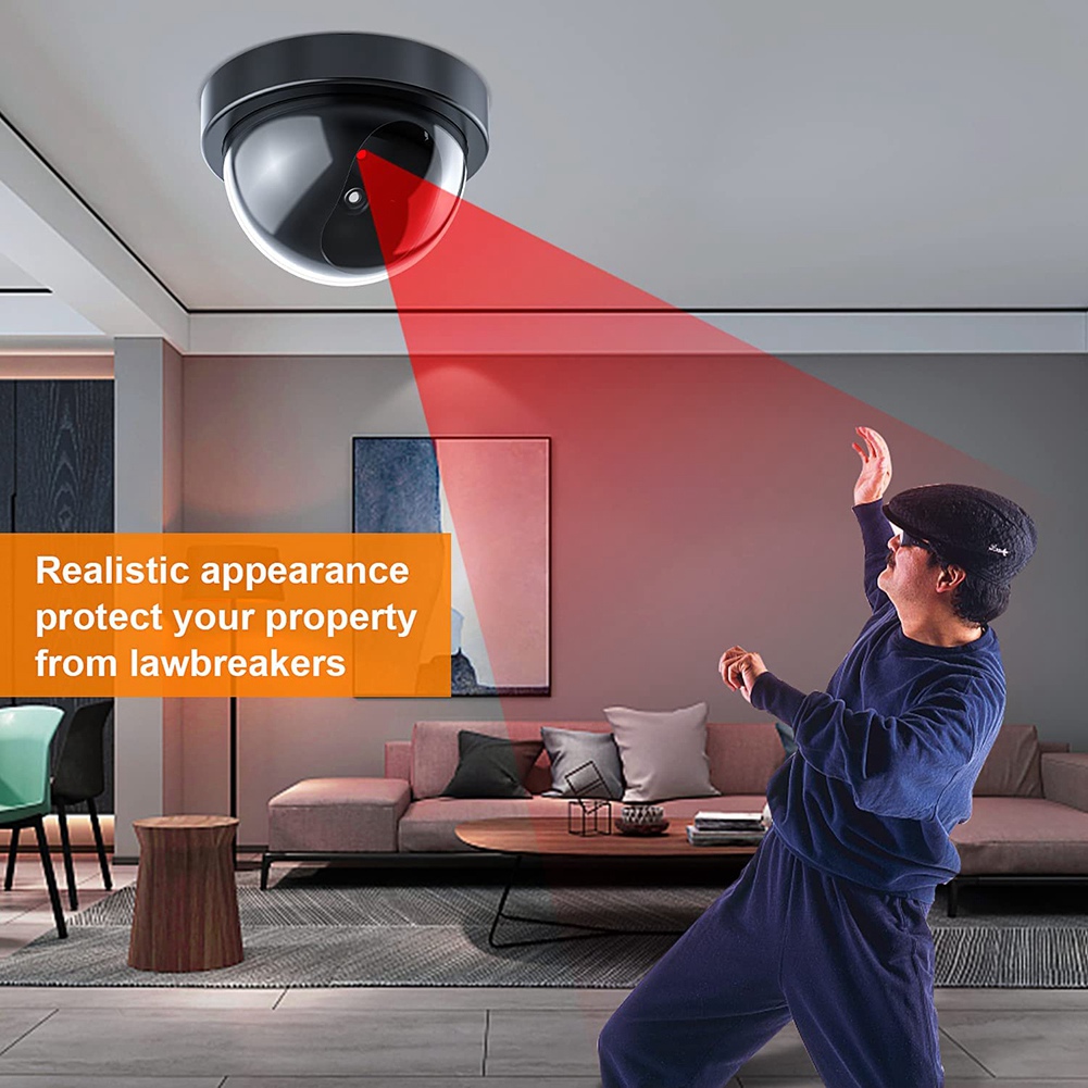 Home Security Systems Wireless - Dummy Security Camera,Fake Camera With Red