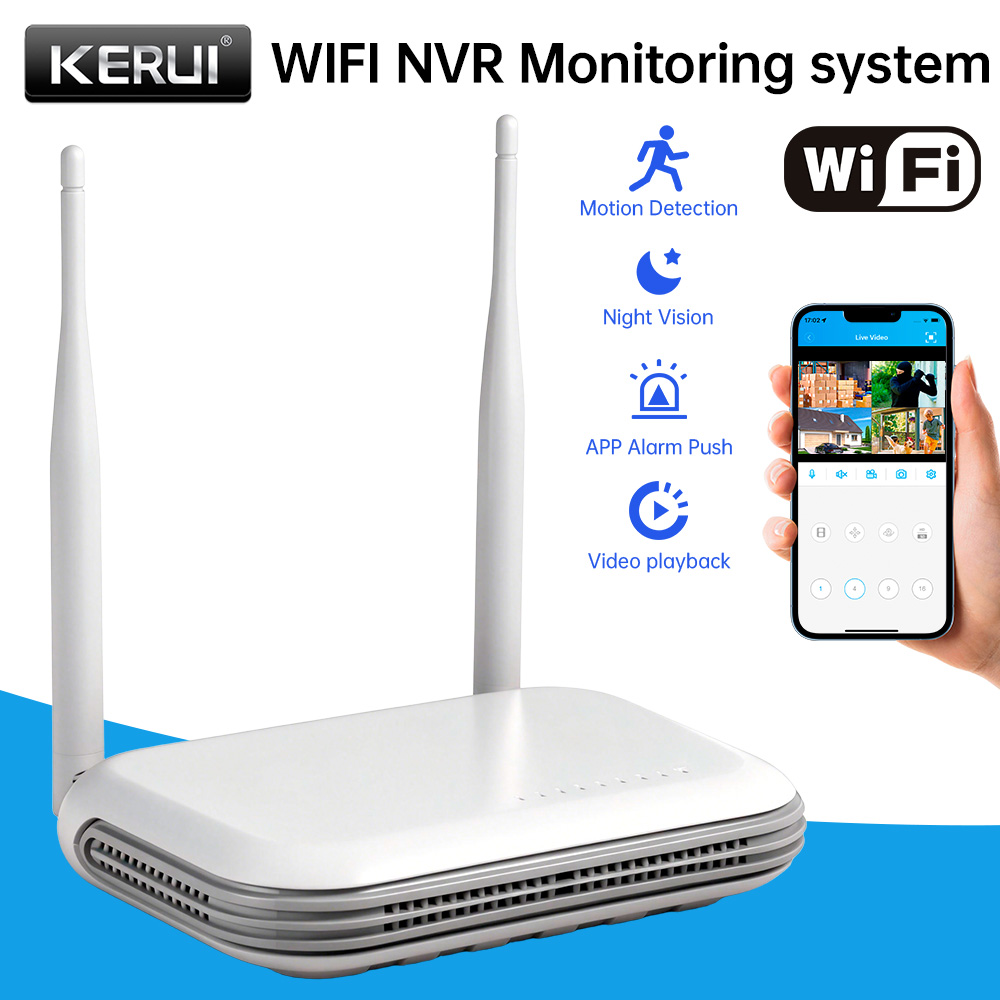 Home Security No Wifi - KERUI Mini Network WIFI 8CH NVR