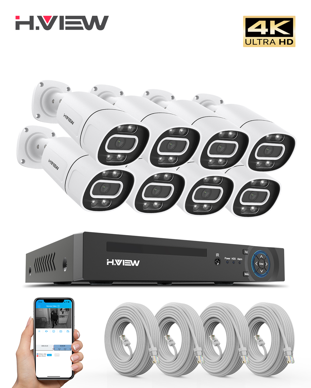 Home Security News - H.View 4K 5Mp 8Mp poe Cctv