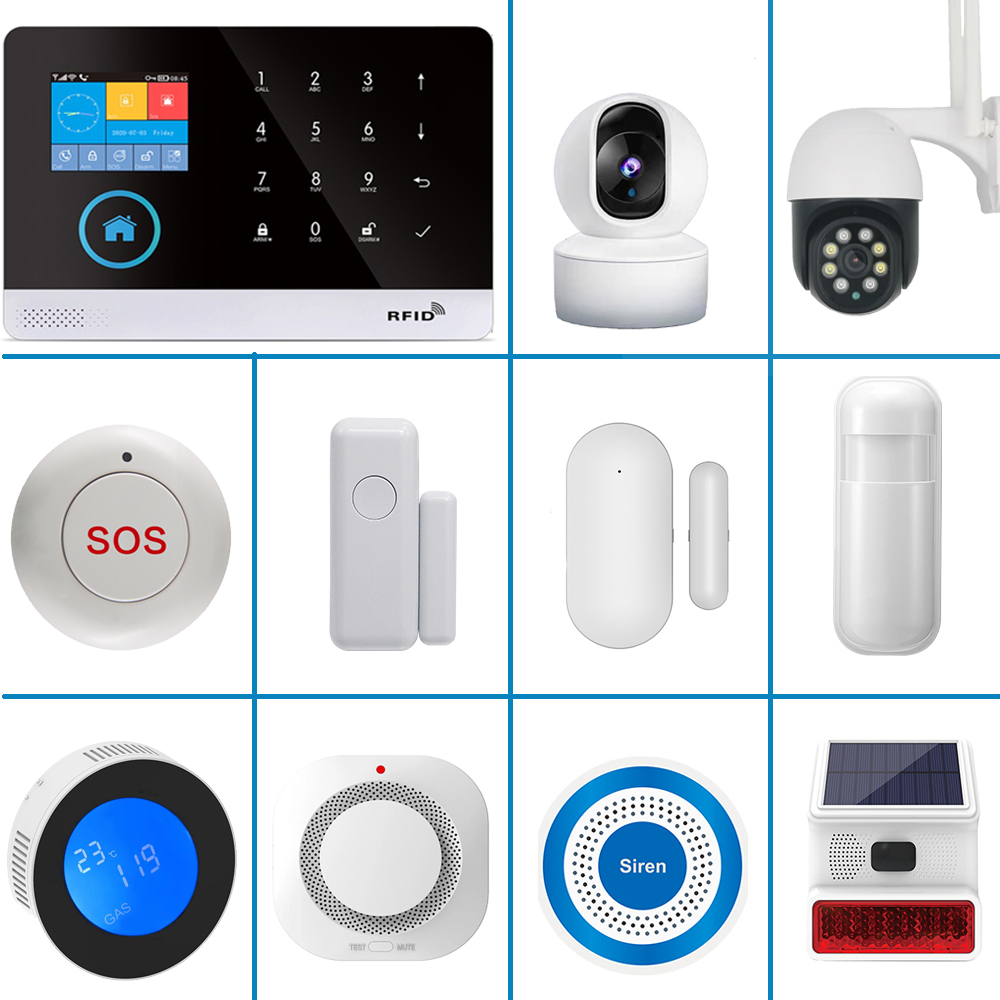 Home Security Kit With Camera - PGST intelligent alarm device, 433MHZ anti