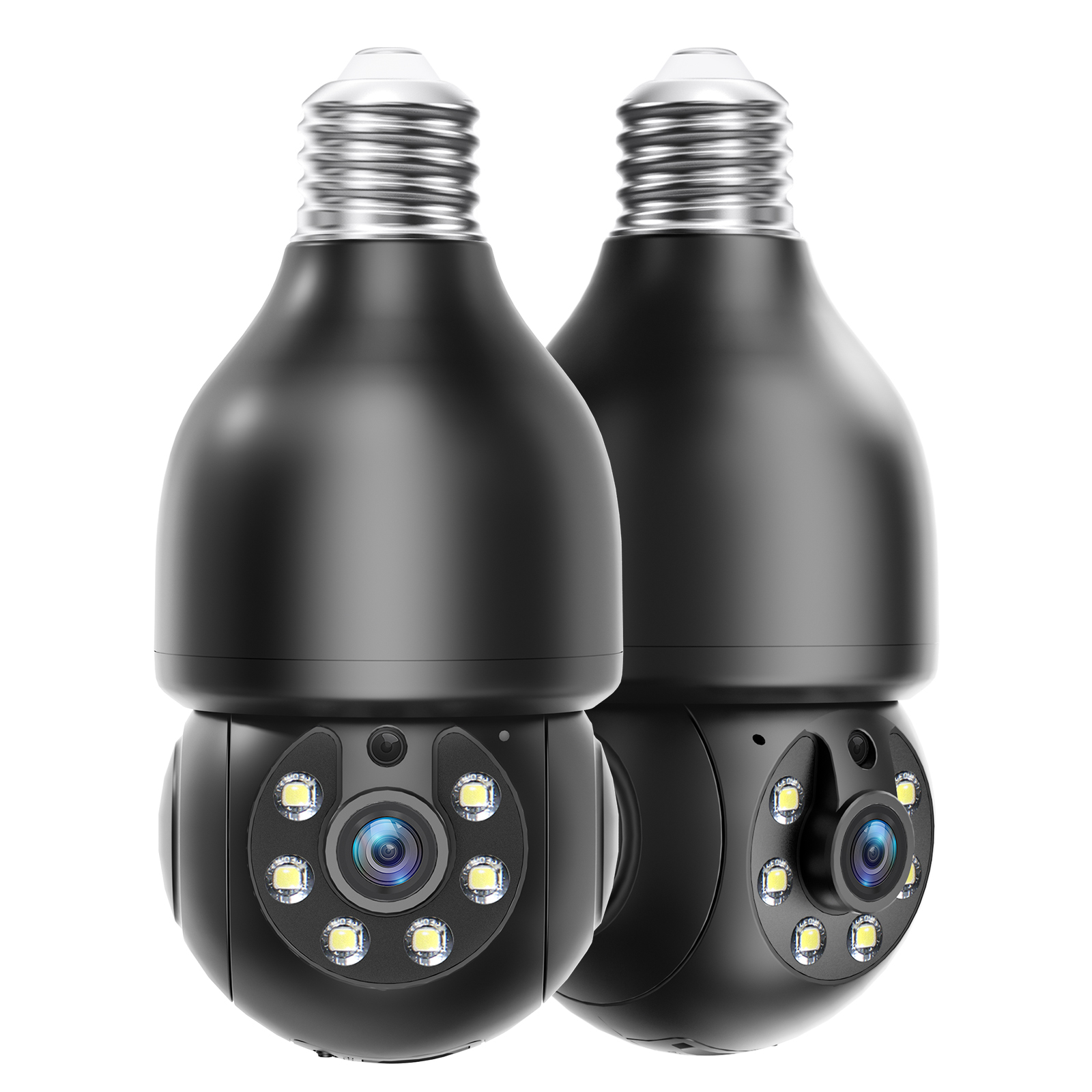 Home Security Lights Outdoors - WESECUU Home Bulb Light E27 PTZ