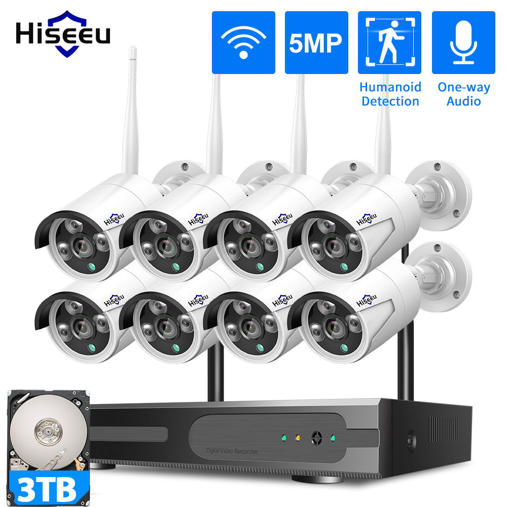 Home Security And Monitoring - Hiseeu 3/5/8MP WiFi CCTV Camera Security