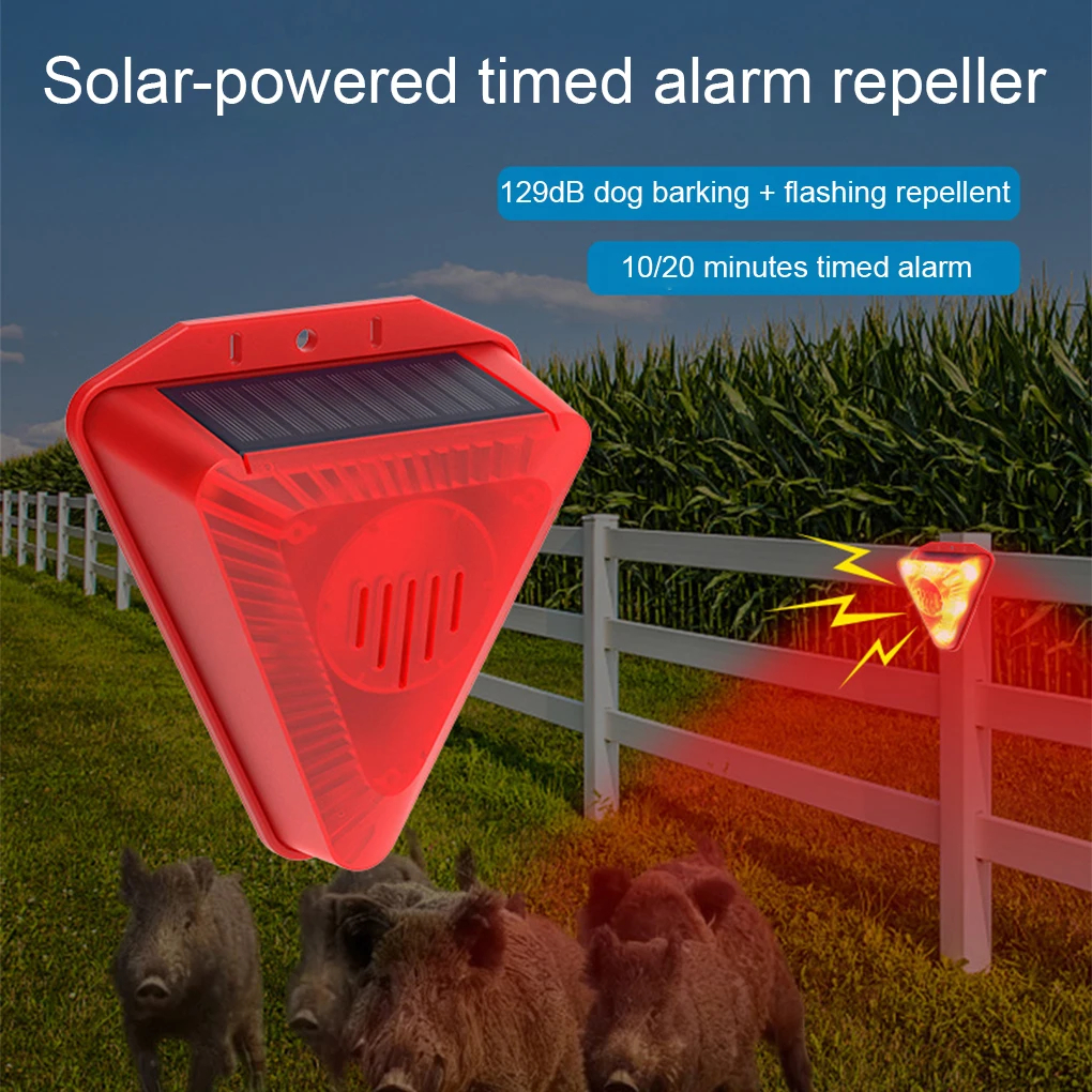 Home Security Lights Outdoors - Solar Outdoor LED Flashing Warning Strobe