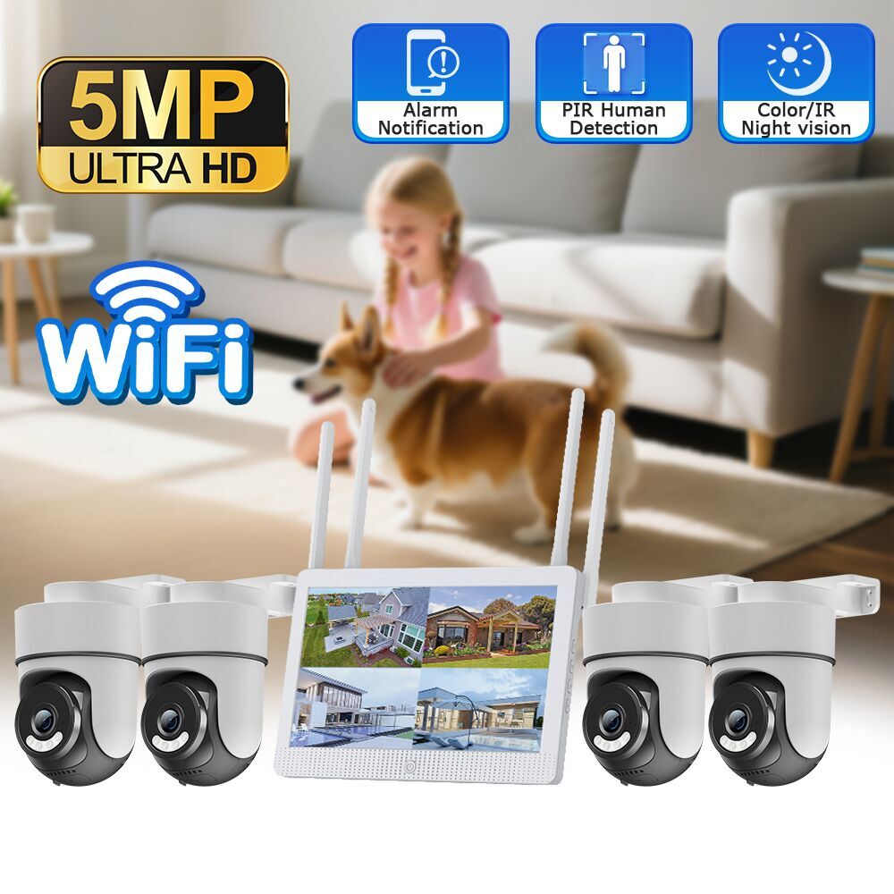 Home Security Kit With Camera - INQMEGA 5MP 10.1