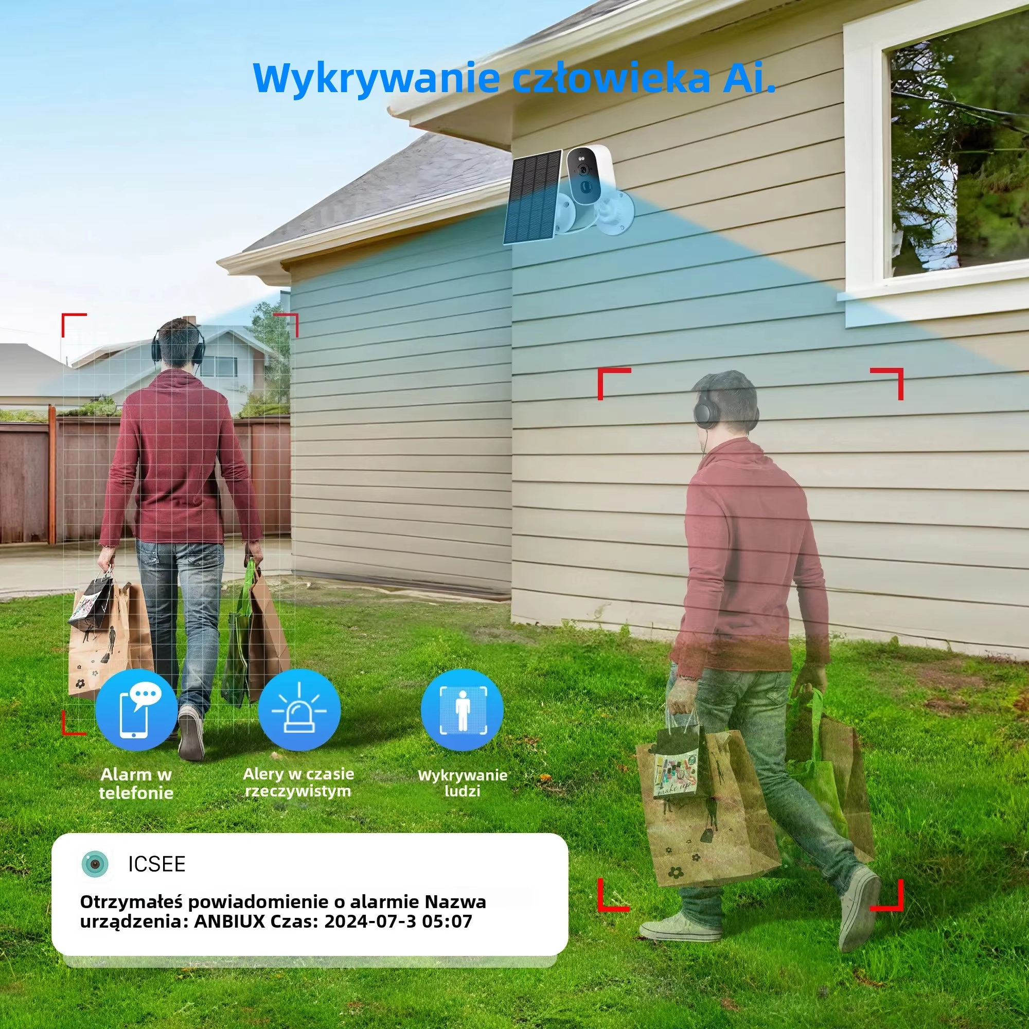 5MP WiFi Solar Security Camera - Home Security No Wifi のレビューと価格