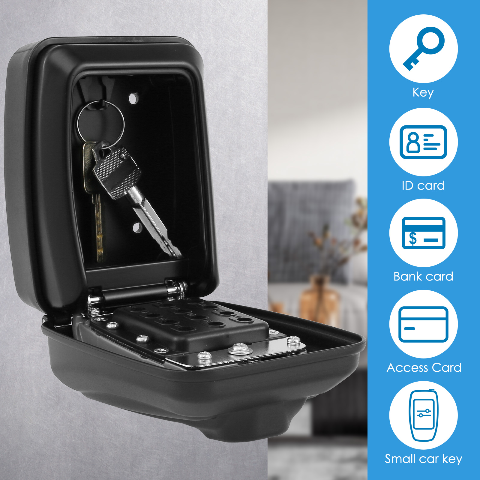 Key Lock Box Wall-Mount Secret - Home Security News のレビューと価格