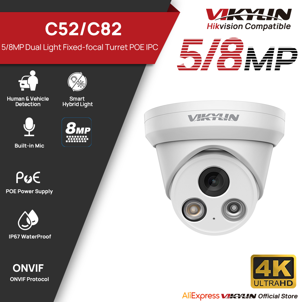 VIKYLIN 5/8MP 4K IP Camera Dua - Home Security Lights Outdoors のレビューと価格