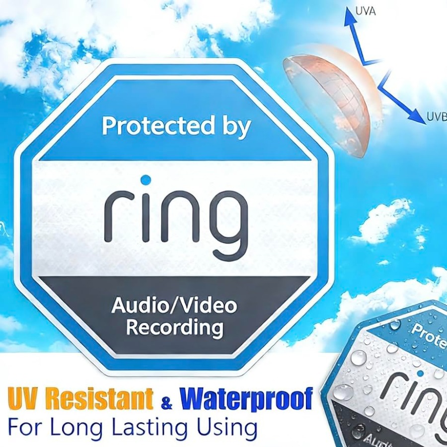 12 Pack Ring Security Stickers - Home Security For Windows のレビューと価格