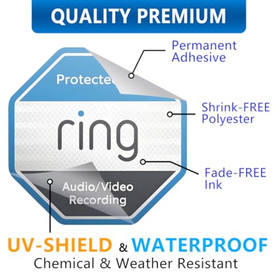 12 Pack Ring Security Stickers - Home Security For Windows のレビューと価格