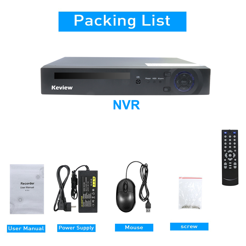 Keview H.265 4/8CH POE NVR 8MP - Home Security Camera のレビューと価格