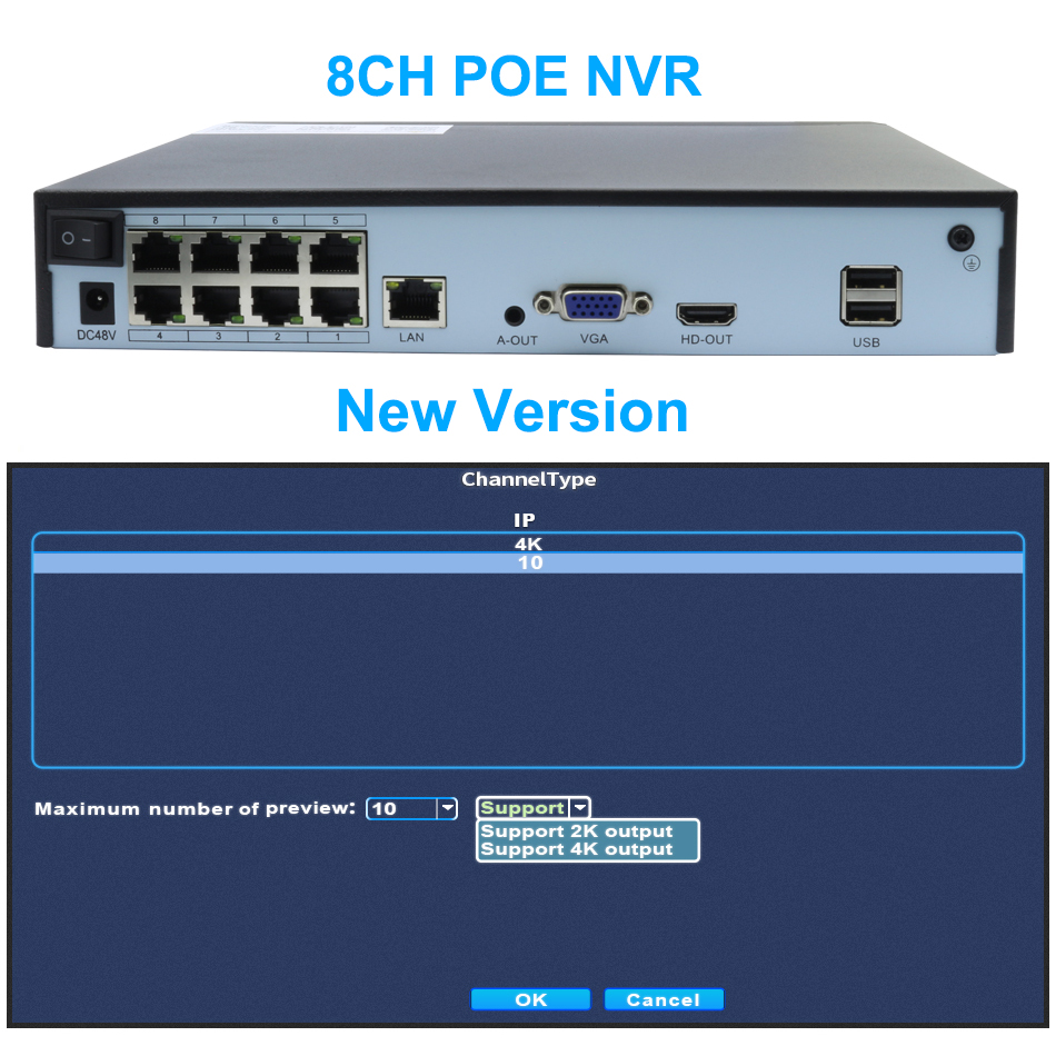 Keview H.265 4/8CH POE NVR 8MP - Home Security Camera のレビューと価格