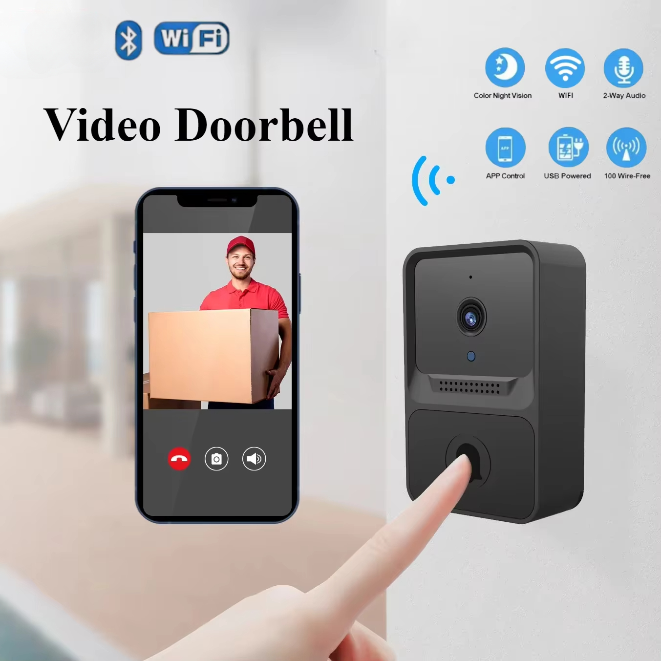 Wireless Doorbell Camera Wifi  - Home Security Ring Camera のレビューと価格