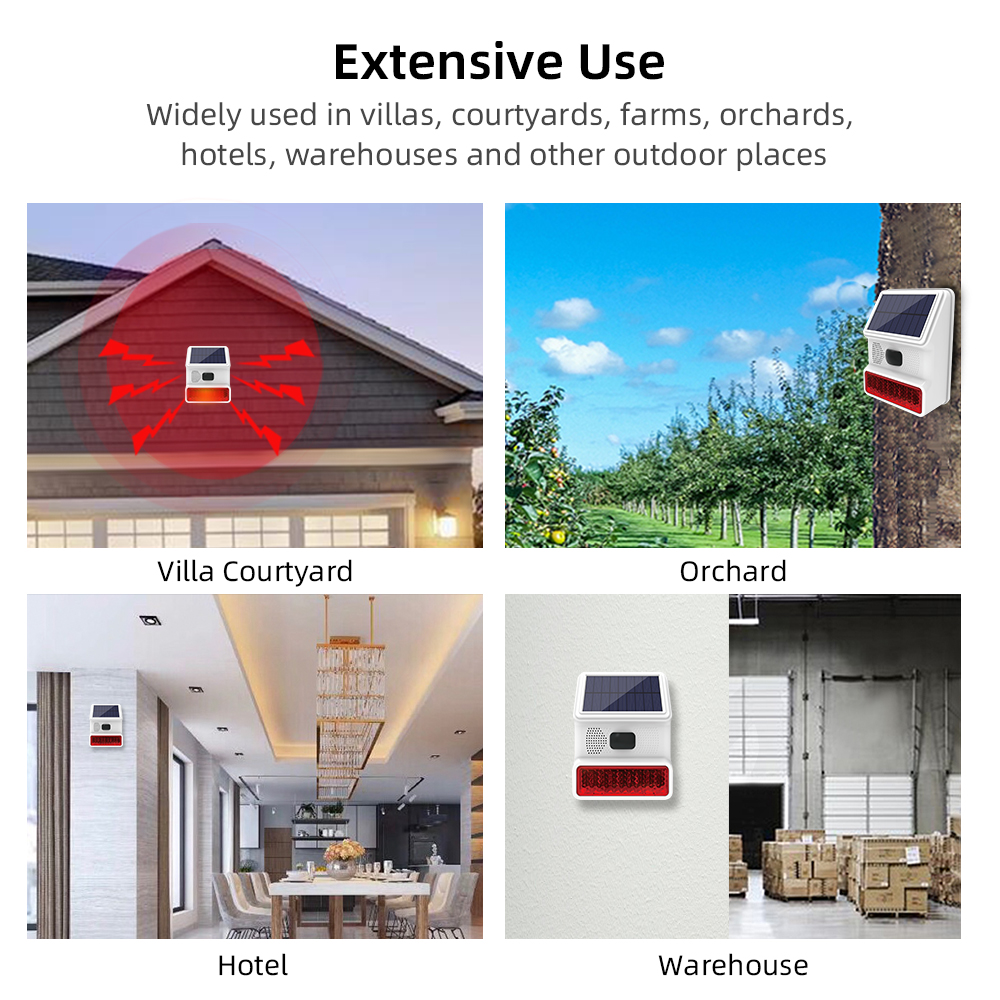 Outdoor Alarm Horn 433MHZ Wire - Home Security Lights Outdoors のレビューと価格