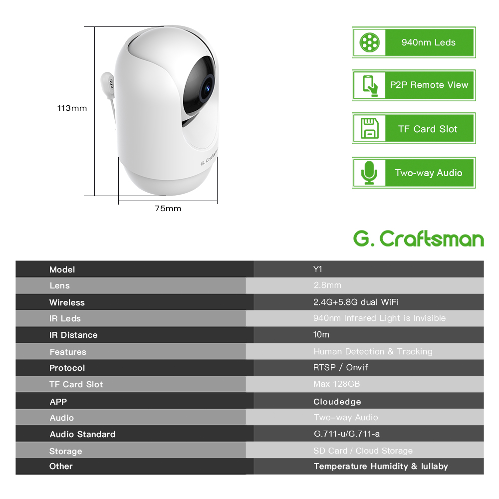C G,Craftsman Y1 Baby Monitor, - Home Security And Monitoring のレビューと価格