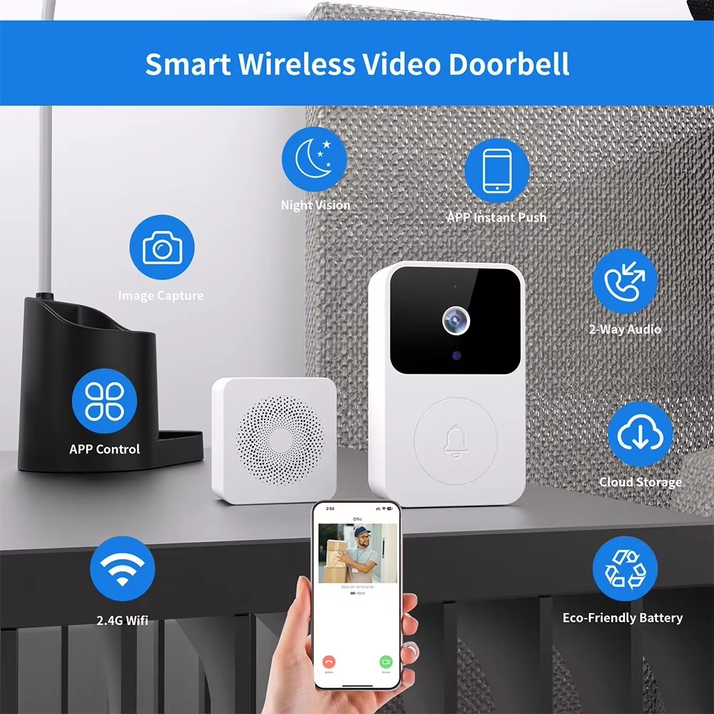 Smart Wireless Doorbell Camera - Home Security Ring Camera のレビューと価格