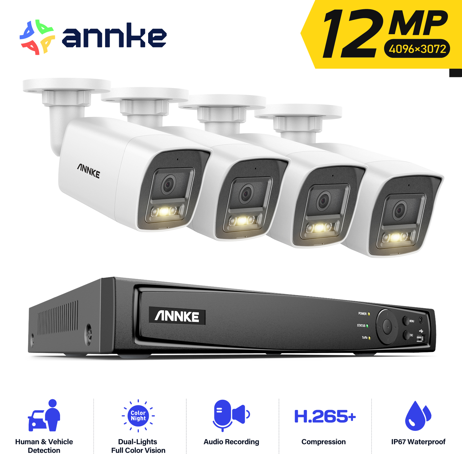 ANNKE 4K POE Video Surveillanc - Home Security Kit With Camera のレビューと価格