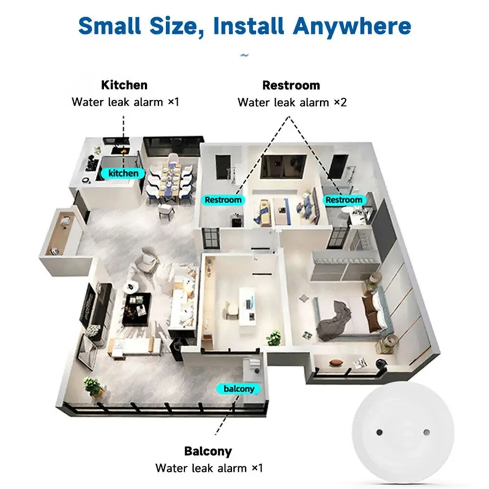 Zigbee3.0 Smart Water Leak Sen - Home Security And Monitoring のレビューと価格