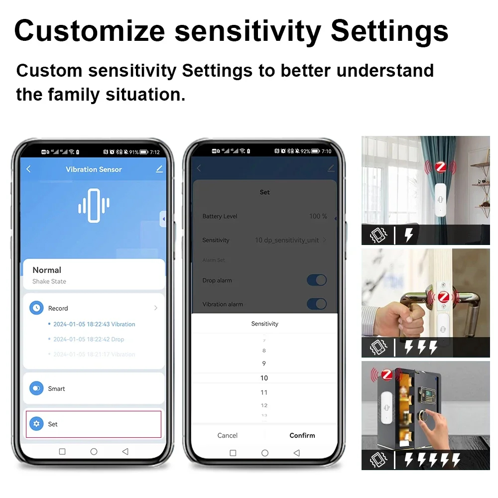 Smart ZigBee Vibration Sensor  - Home Security Tools のレビューと価格