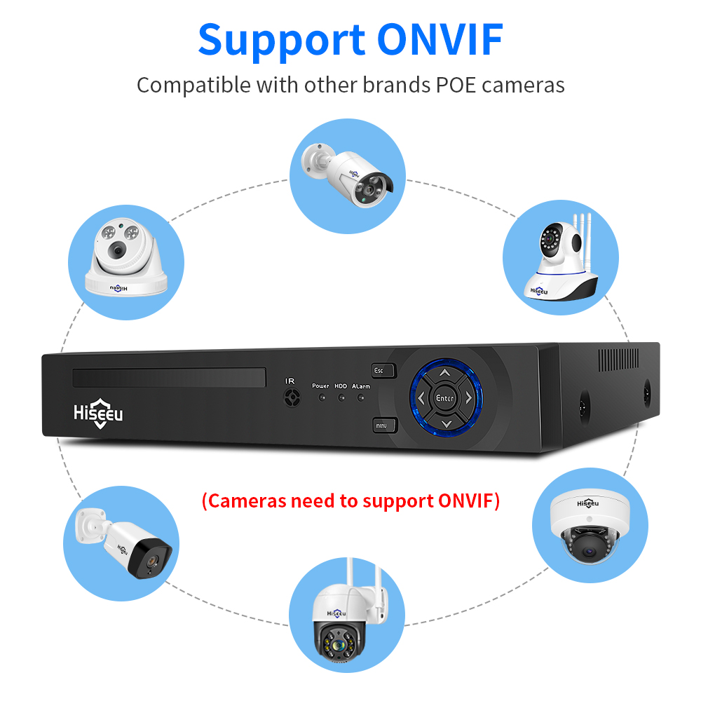 Hiseeu 4CH 10CH 16CH 4K 8MP 5M - Home Security Camera のレビューと価格