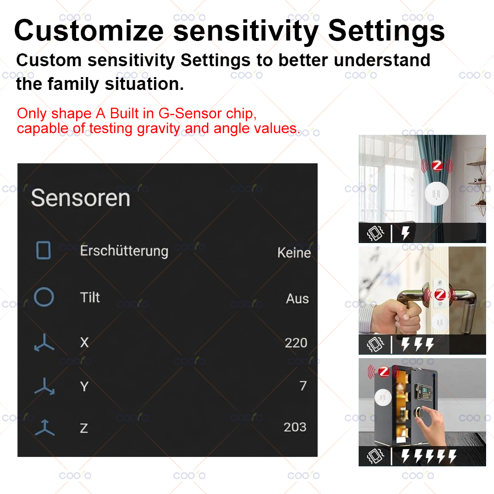 ZigBee 3.0 Vibration Sensor Re - Home Security Tools のレビューと価格
