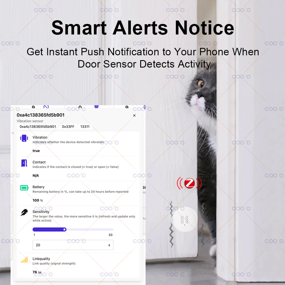 ZigBee 3.0 Vibration Sensor Re - Home Security Tools のレビューと価格