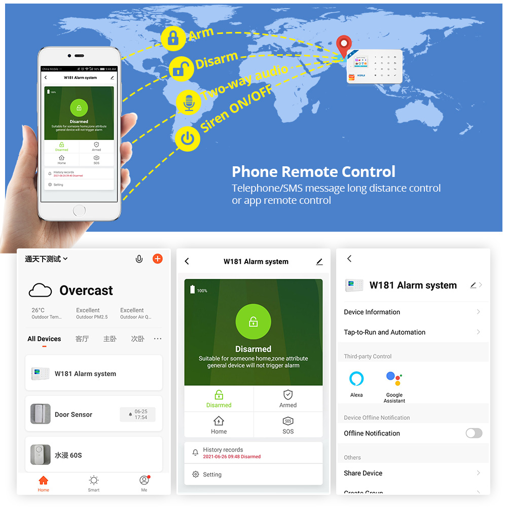 KERUI W181 Alarm System Panel  - Home Security Kit With Camera のレビューと価格