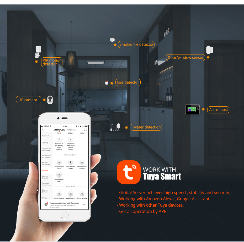 KERUI Smart  WiFi Water Sensor - Home Security And Monitoring のレビューと価格
