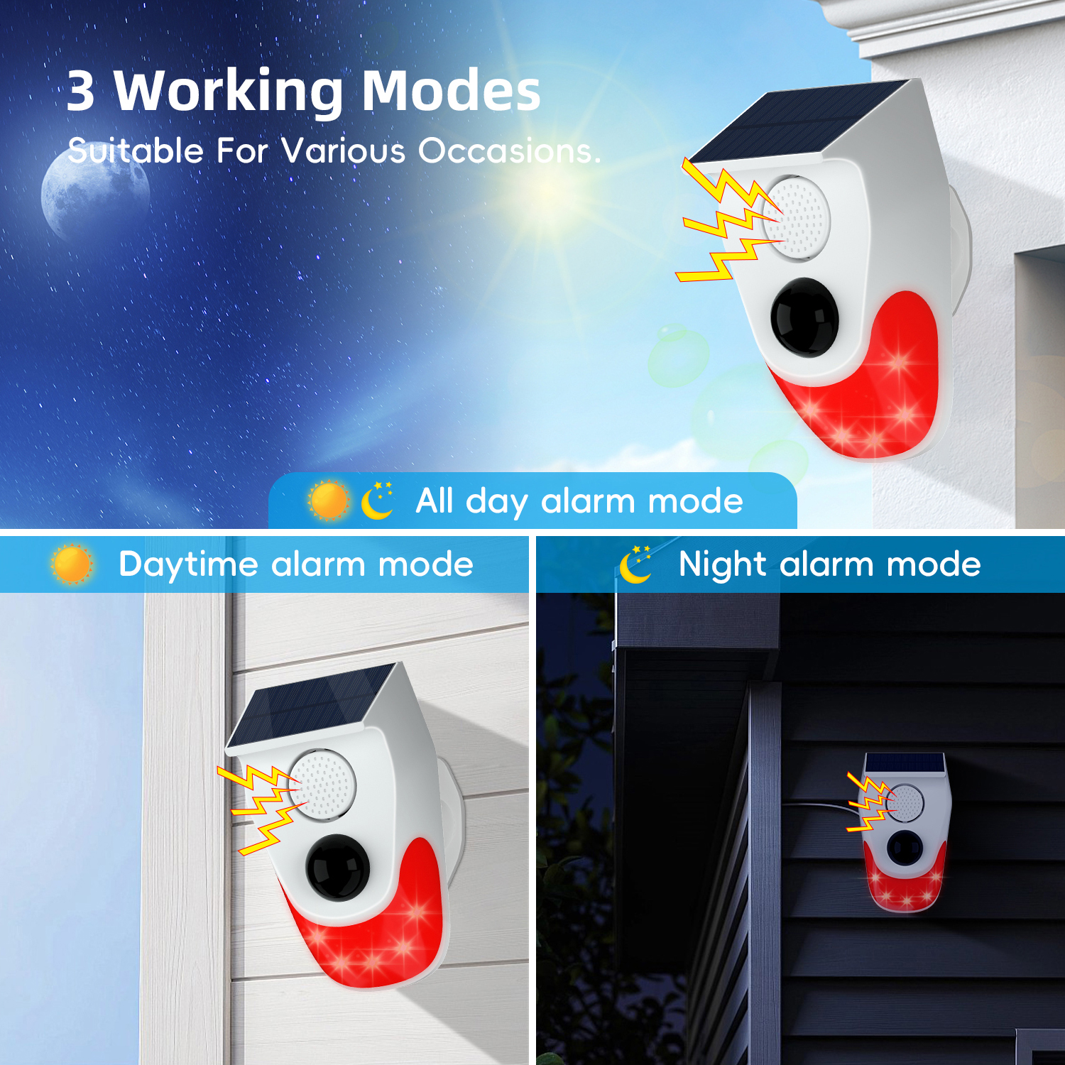 433mhz Motion Sensors Solar So - Home Security Lights Outdoors のレビューと価格
