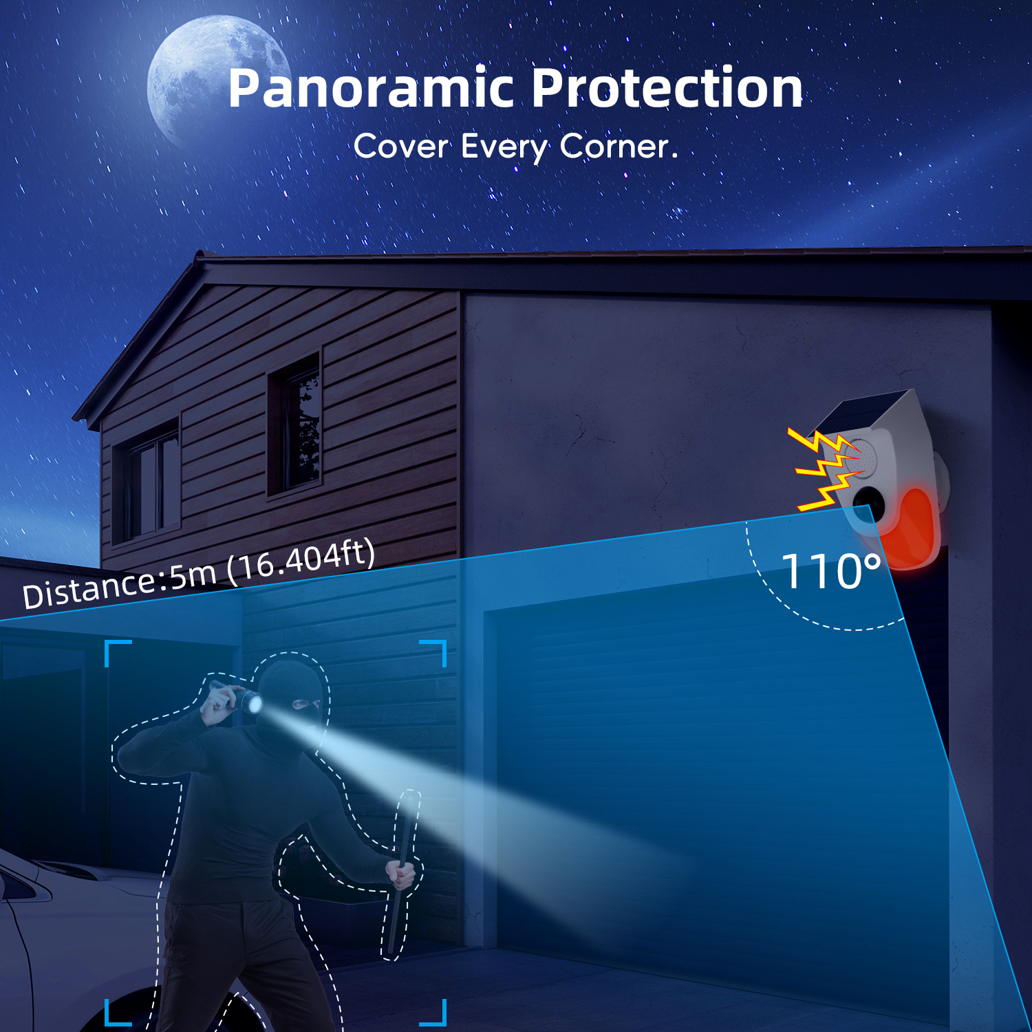 433mhz Motion Sensors Solar So - Home Security Lights Outdoors のレビューと価格