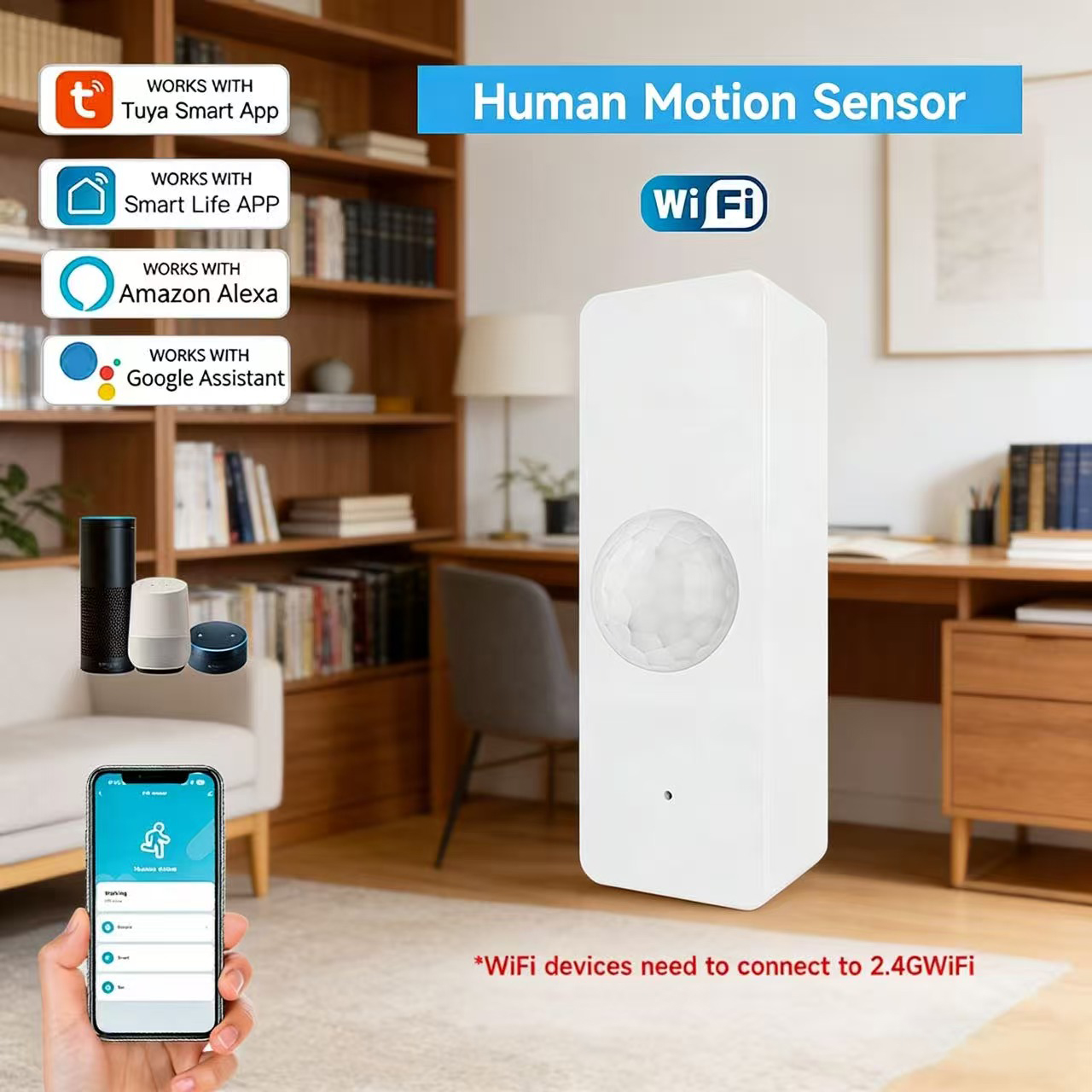 WiFi Smart PIR Motion Sensor T - Home Security Tools のレビューと価格