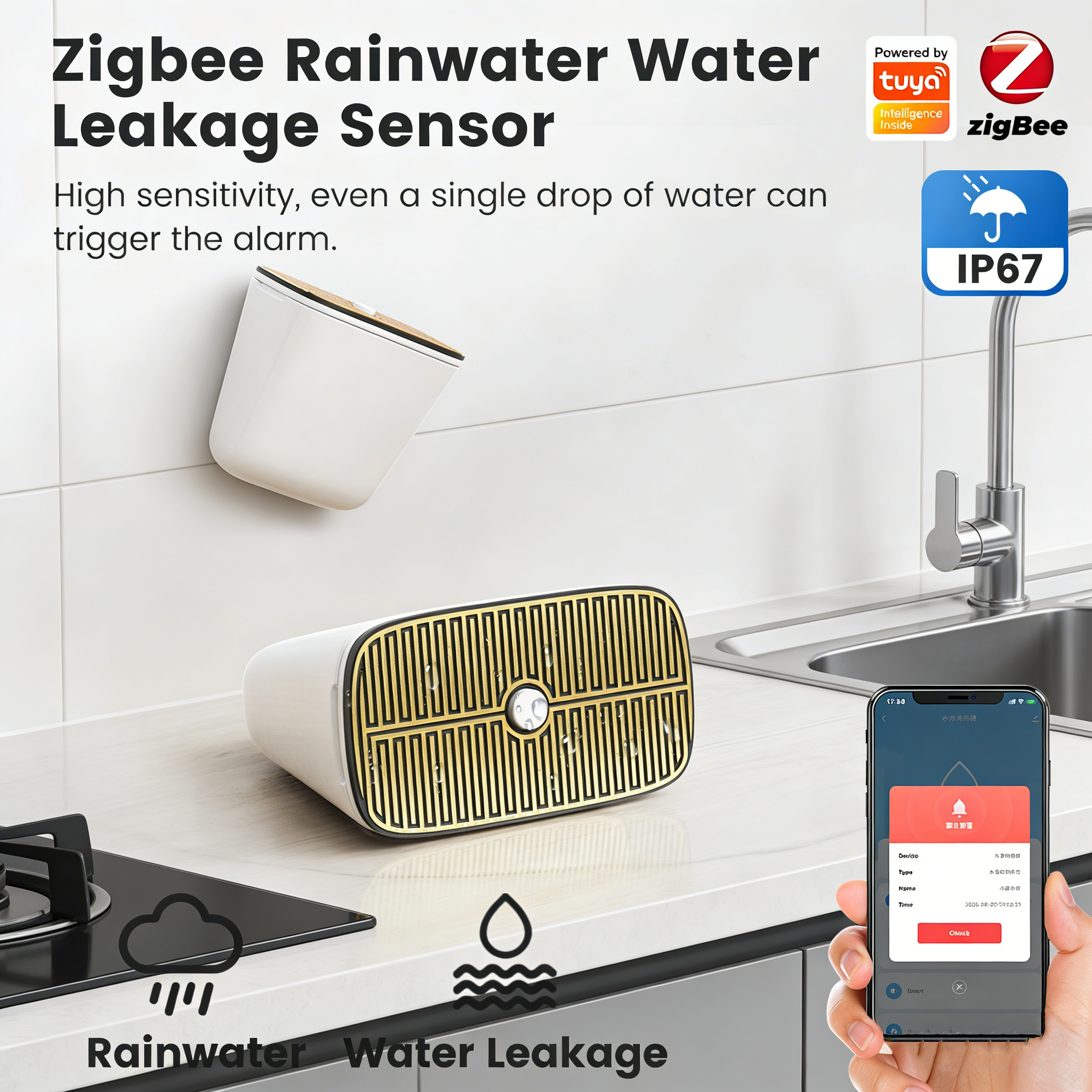 Tuya Zigbee Rainwater & Water  - Home Security Tools のレビューと価格