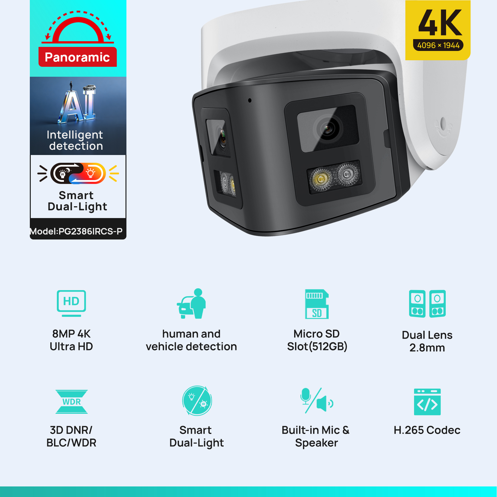 Vikylin 8MP Panoramic Smart Du - Home Security System Hikvision のレビューと価格