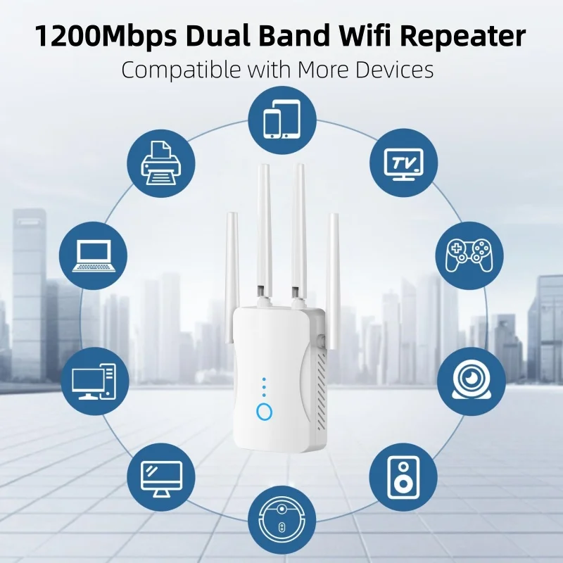 1200Mbps Dual Band WiFi Repeat - Home Security No Wifi のレビューと価格