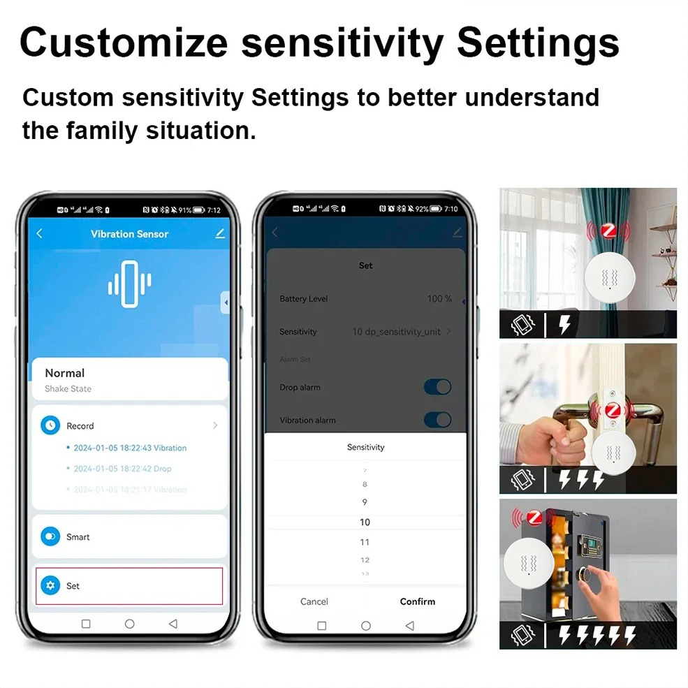 Tuya ZigBee Smart Vibration &  - Home Security Tools のレビューと価格