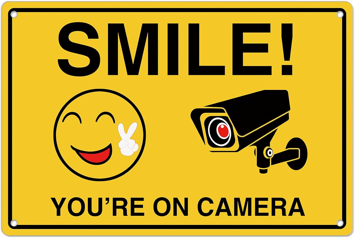 Smile Youre On Camera Signs ;  - Home Security Camera のレビューと価格