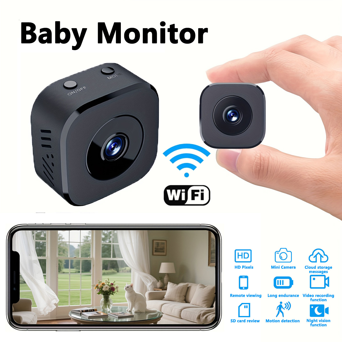 1080P HD Mini WiFi Camera Indo - Home Security Camera のレビューと価格