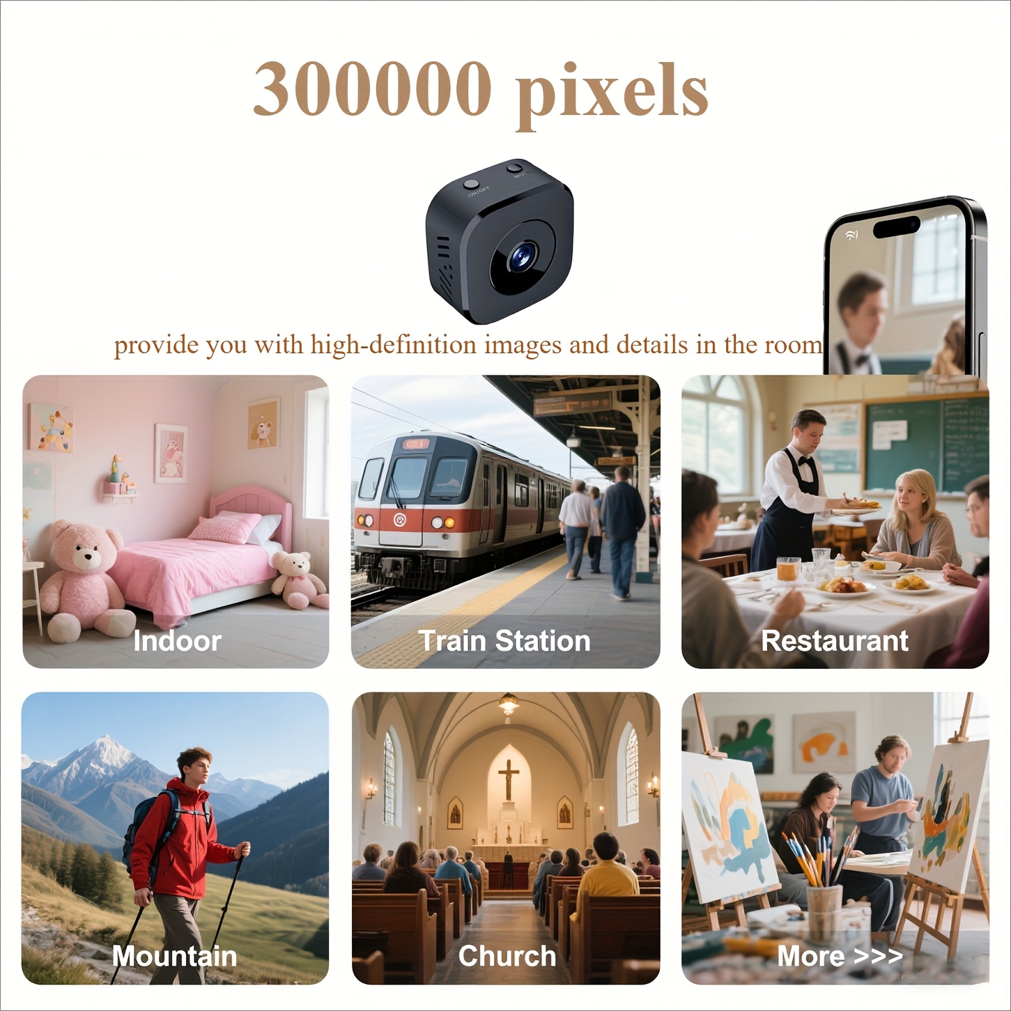 1080P HD Mini WiFi Camera Indo - Home Security Camera のレビューと価格