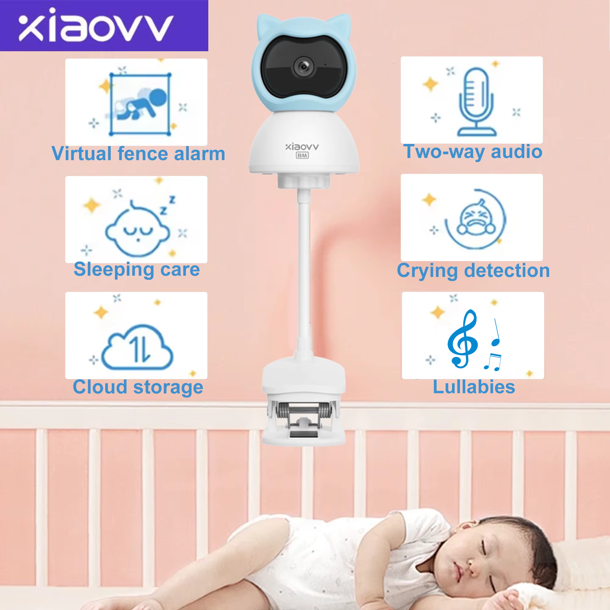4MP WiFi xiaovv indoor Baby Mo - Home Security No Wifi のレビューと価格