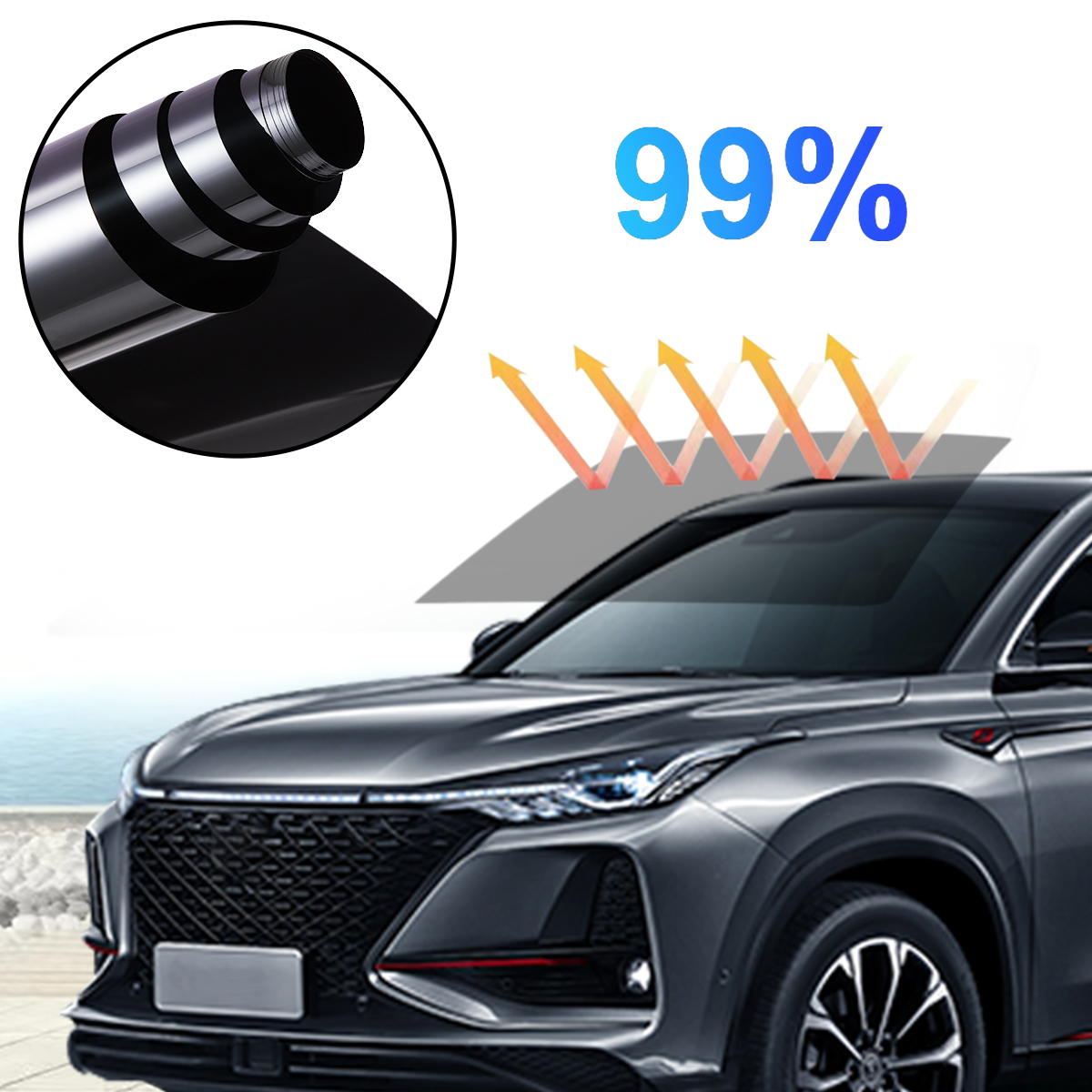 Window Tint Film, UV Heat Refl - Home Security For Windows のレビューと価格