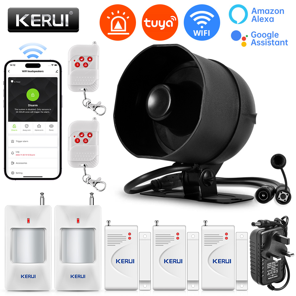 KERUI 120db Siren Alarm System - Home Security No Wifi のレビューと価格