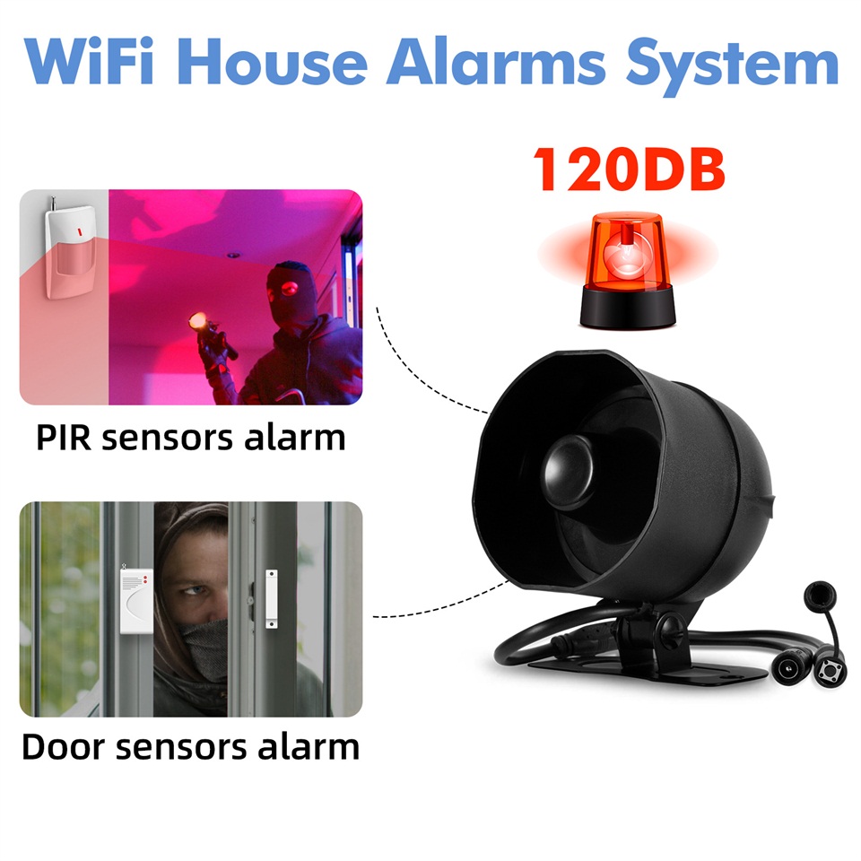 KERUI 120db Siren Alarm System - Home Security No Wifi のレビューと価格