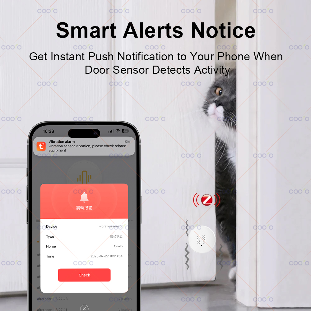 ZigBee Tuya Smart Vibration Se - Home Security And Monitoring のレビューと価格