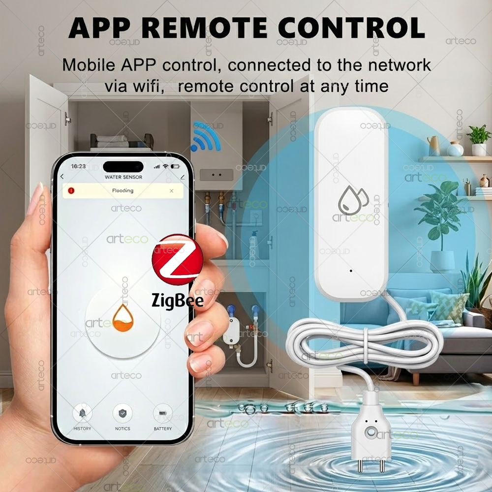 Zigbee Water Leak Detector Sma - Home Security Tools のレビューと価格