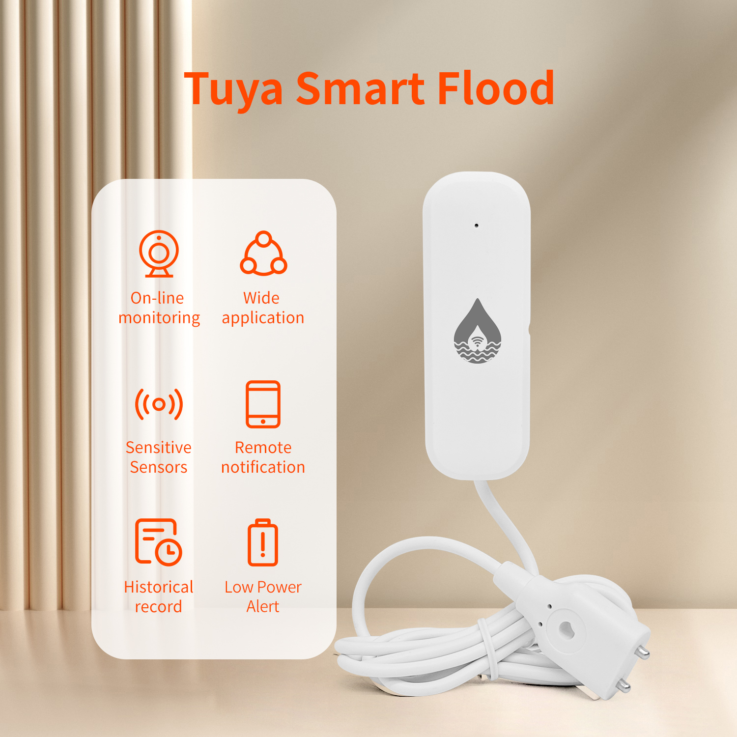 YFK Tuya WiFi Water Leakage Se - Home Security Tools のレビューと価格