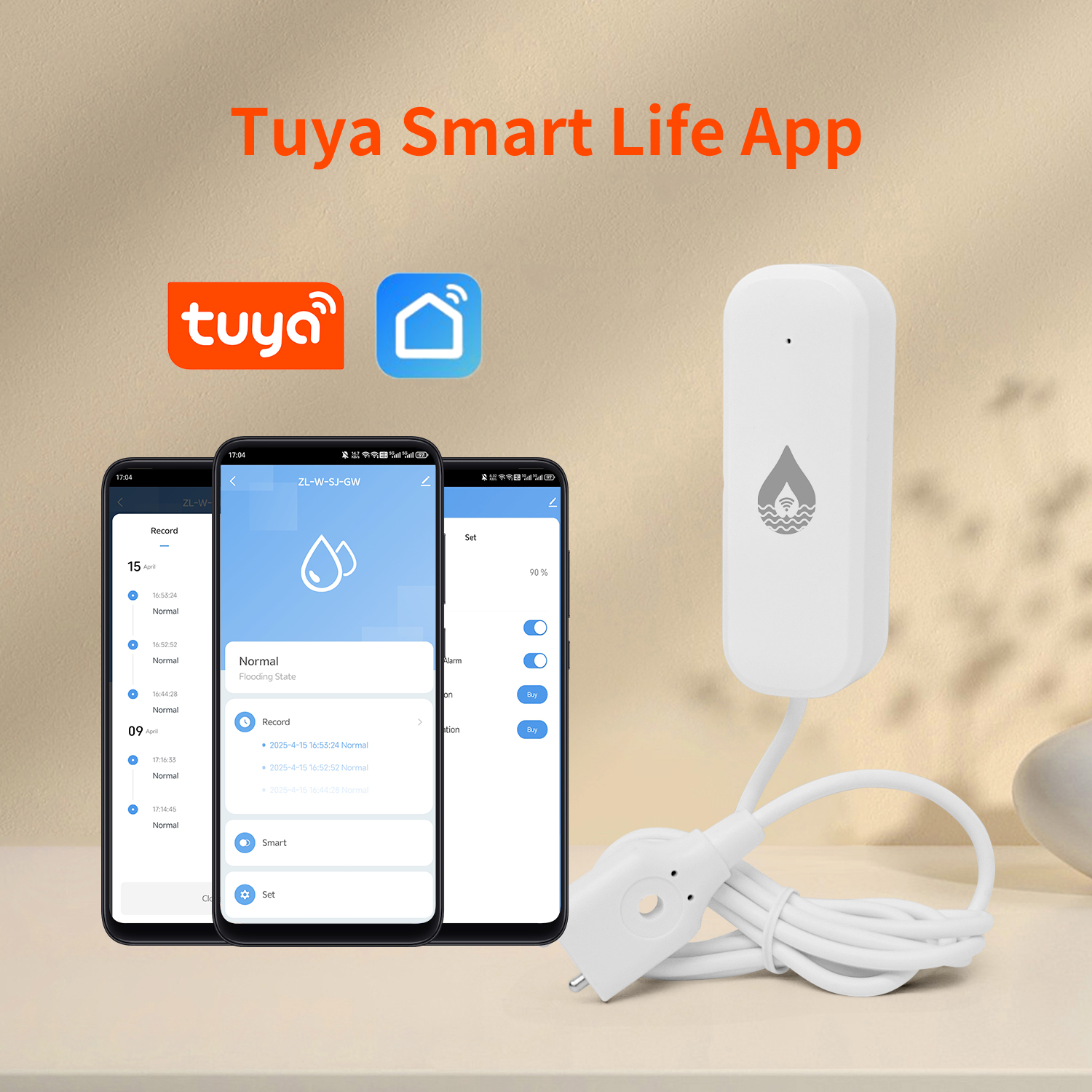 YFK Tuya WiFi Water Leakage Se - Home Security Tools のレビューと価格