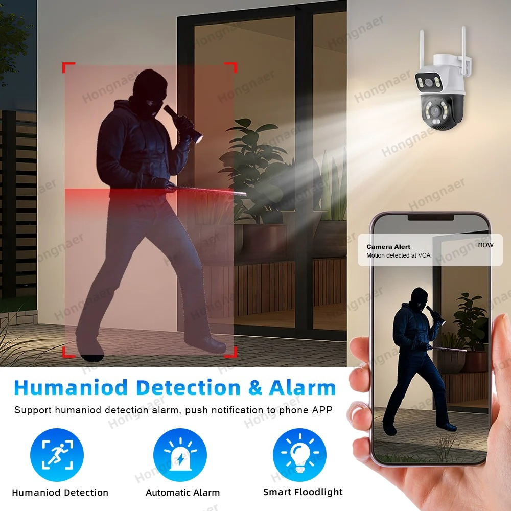 Hongnaer 6MP 4CH Dual Lens Hom - Home Security Kit With Camera のレビューと価格