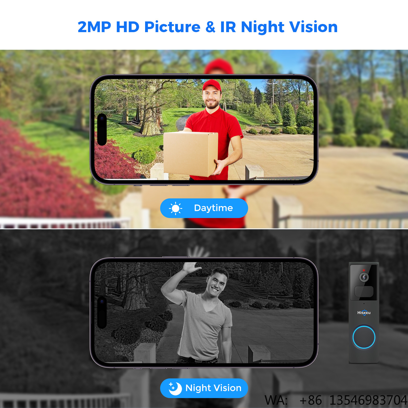Hiseeu 1080P Home Ring Doorbel - Home Security Ring Camera のレビューと価格
