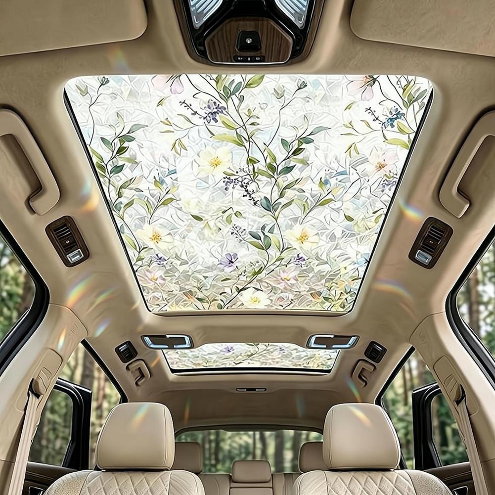 Floral Stained Glass Car Sunro - Home Security For Windows のレビューと価格