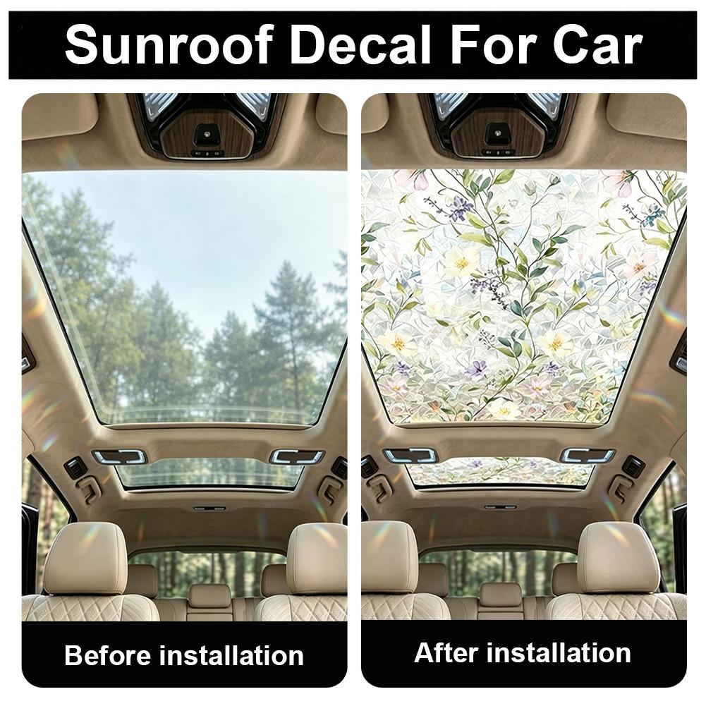 Floral Stained Glass Car Sunro - Home Security For Windows のレビューと価格